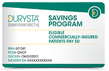 : DURYSTA® Savings Program Card