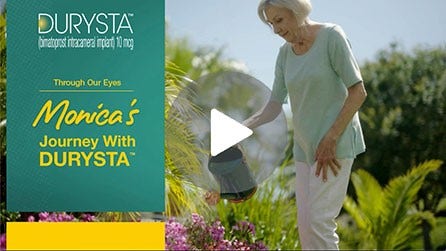 Click to watch a video about Monica, a real DURYSTA® patient